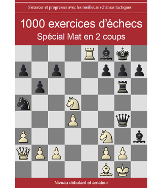 Livre broché 1000 exercices d'échecs spécial mat en 2 coups de Régis Warisse aux éditions Le Lys Bleu