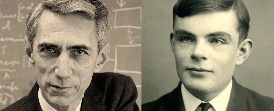 Claude Shannon et Alan Turing